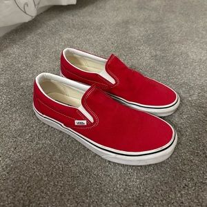 Red Slip-On Vans
